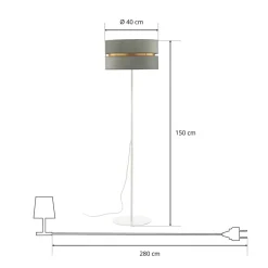 Duolla Gulvlampe Golden Duo mintgrønn/gull| Gulvlamper