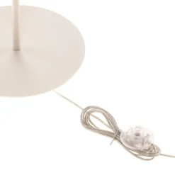 HELAM Gulvlampe Helen med tekstilskjerm hvit-gull| Gulvlamper