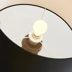 Lindby Gulvlampe i tekstil Majken – mørkegrå/svart| Gulvlamper