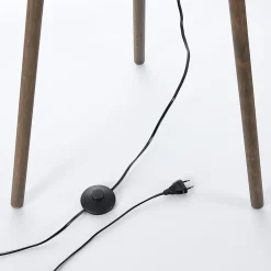 Lindby Gulvlampe i tekstil Majken – mørkegrå/svart| Gulvlamper