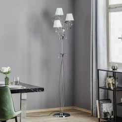 ONLI Gulvlampe Jacqueline, 3 lyskilder, hvit| Gulvlamper