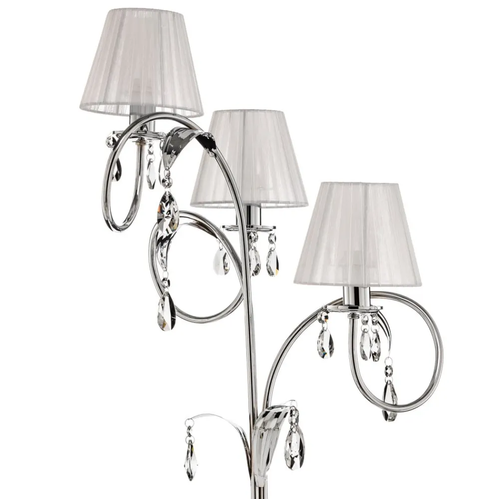 ONLI Gulvlampe Jacqueline, 3 lyskilder, hvit| Gulvlamper