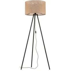 TK Lighting Gulvlampe Juta med trebensstativ| Gulvlamper