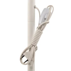 TK Lighting Gulvlampe Linobianco, skjerm i stoff og jute Online