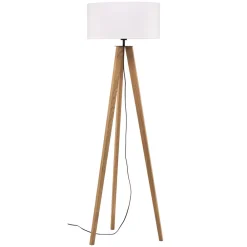 BRITOP Gulvlampe Maira, treben, eik oljet, hvit New