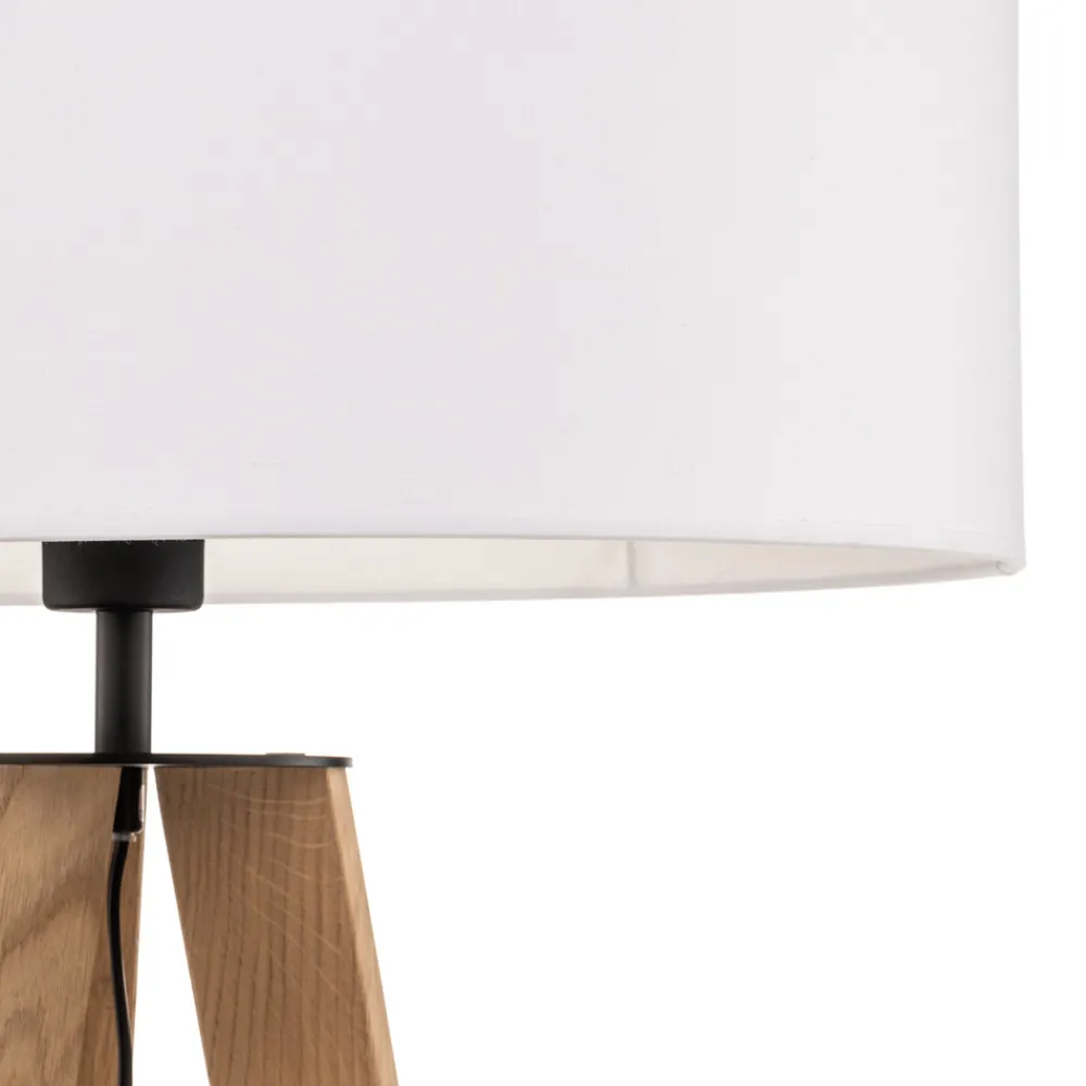 BRITOP Gulvlampe Maira, treben, eik oljet, hvit New