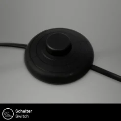 Briloner Gulvlampe Mata, brun, metall, stoff, E27| Gulvlamper