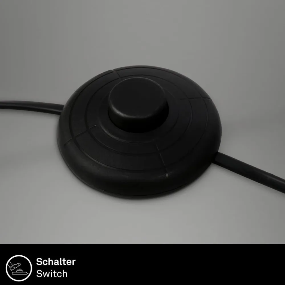 Briloner Gulvlampe Mata, brun, metall, stoff, E27| Gulvlamper