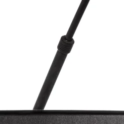 TK Lighting Gulvlampe Moby Black med tekstilskjerm