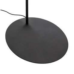 TK Lighting Gulvlampe Moby Black med tekstilskjerm