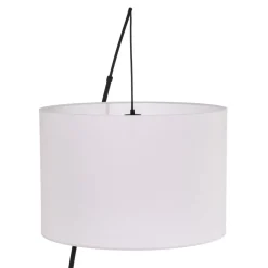 TK Lighting Gulvlampe Moby White med tekstilskjerm