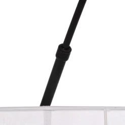 TK Lighting Gulvlampe Moby White med tekstilskjerm