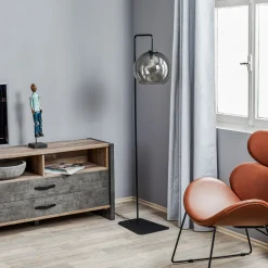 Nowodvorski Lighting Gulvlampe Monaco med glasskule skjerm Online