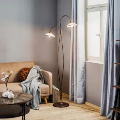 ONLI Gulvlampe Rosina med to keramiske skjermer Sale