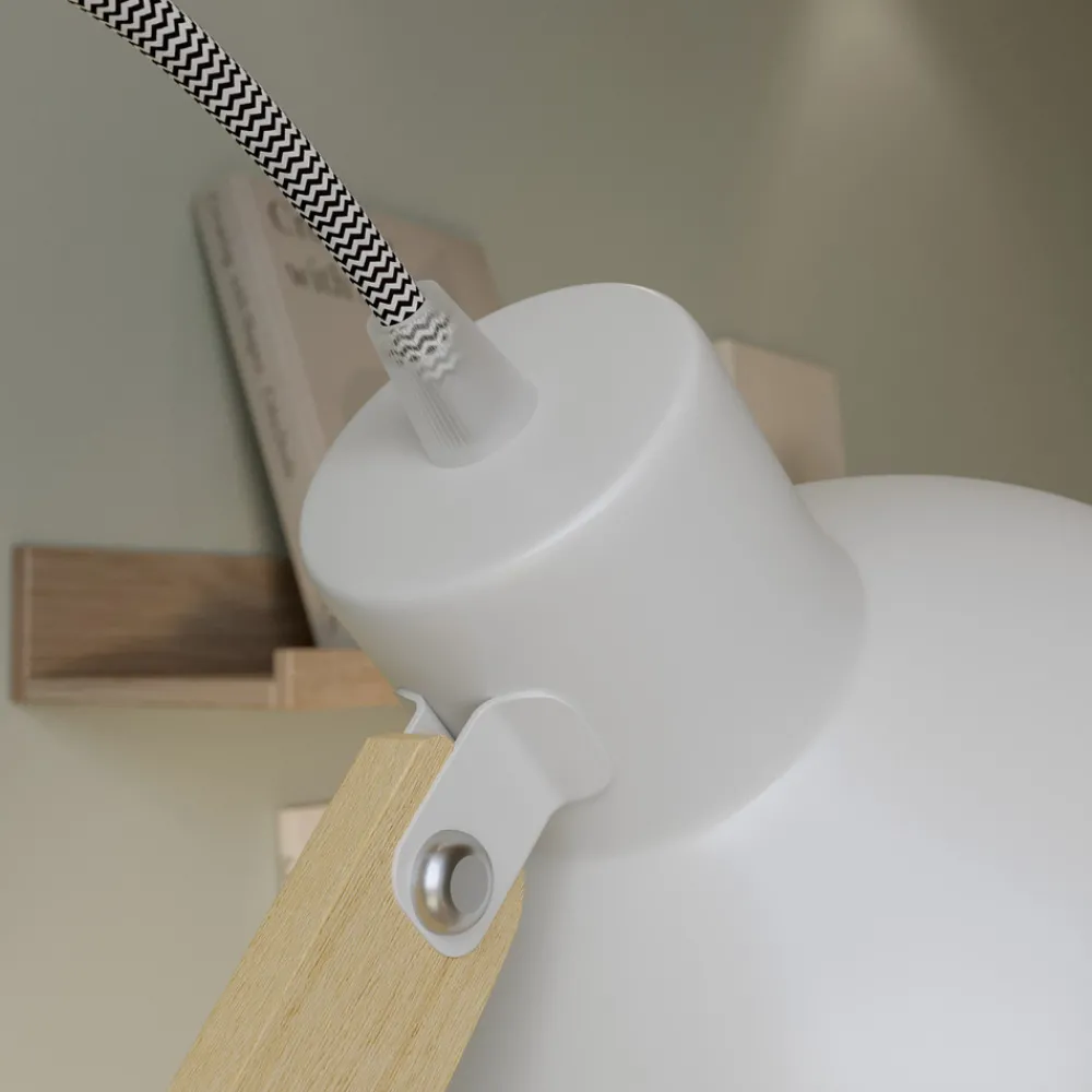 Lamkur Gulvlampe Skansen, justerbar, hvit