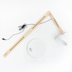 Lamkur Gulvlampe Skansen, justerbar, hvit