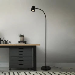 Briloner Gulvlampe Skriva, justerbar, GU10, svart Discount