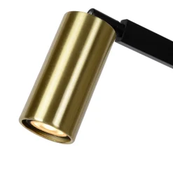 Lucide Gulvlampe Sybil roter- og svingbar svart/gull Best