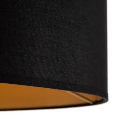 Domiluce Gulvlampe Tago, treben, skjerm svart/gull Best