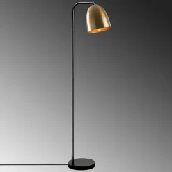 Opviq Gulvlampe Tattoo 4091 gull antikk/svart, metall Høyde 120 cm Online