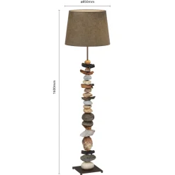 ONLI Gulvlampe Vera med stoffskjerm og steindekor Hot