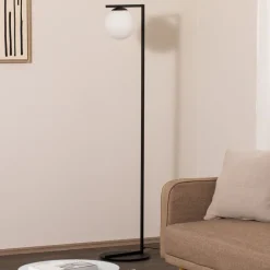 ALDEX Gulvlampe Zac med kuleformet lampeskjerm, svart| Gulvlamper