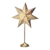 STAR TRADING Gulvstjerne Antique, metall/papir, gull| Julebelysning|Dekorasjonsbelysning
