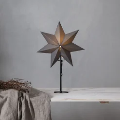 STAR TRADING Gulvstjerne Mixa metall/papir svart/mørkegrå Best