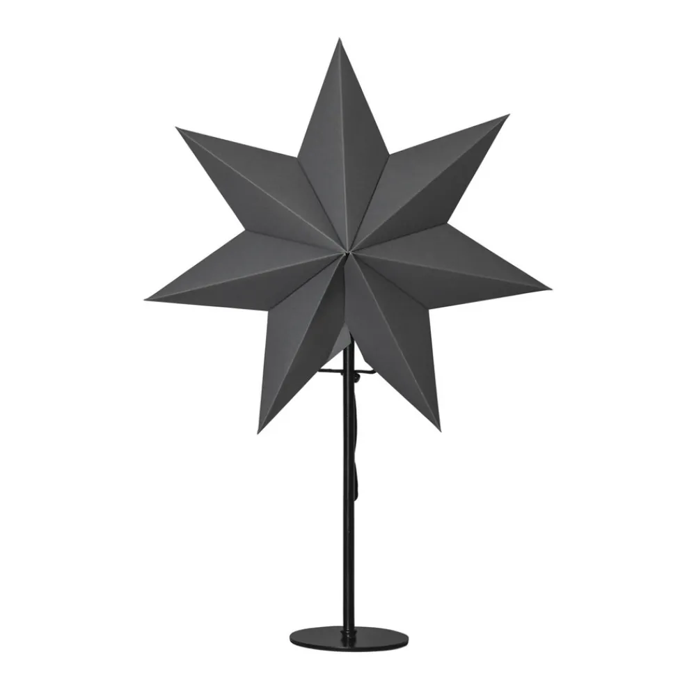 STAR TRADING Gulvstjerne Mixa metall/papir svart/mørkegrå Best