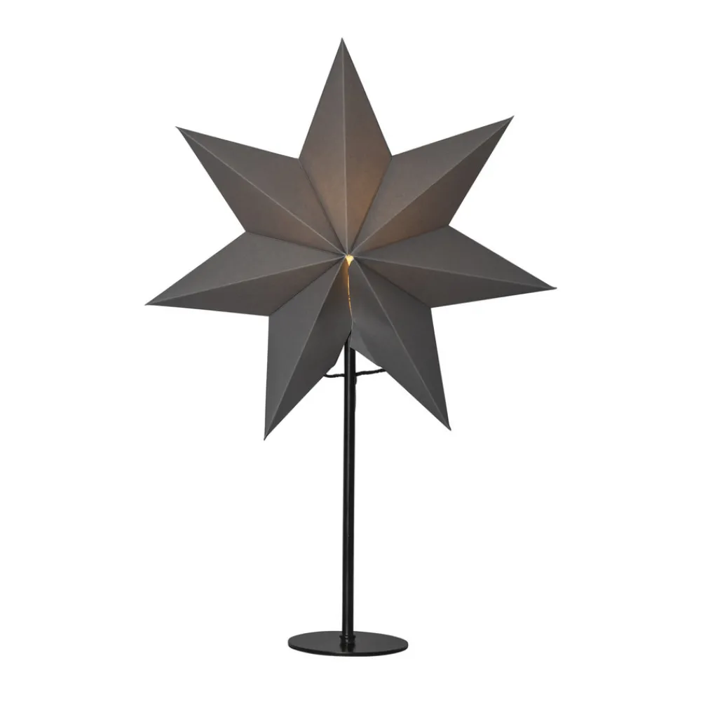 STAR TRADING Gulvstjerne Mixa metall/papir svart/mørkegrå Best