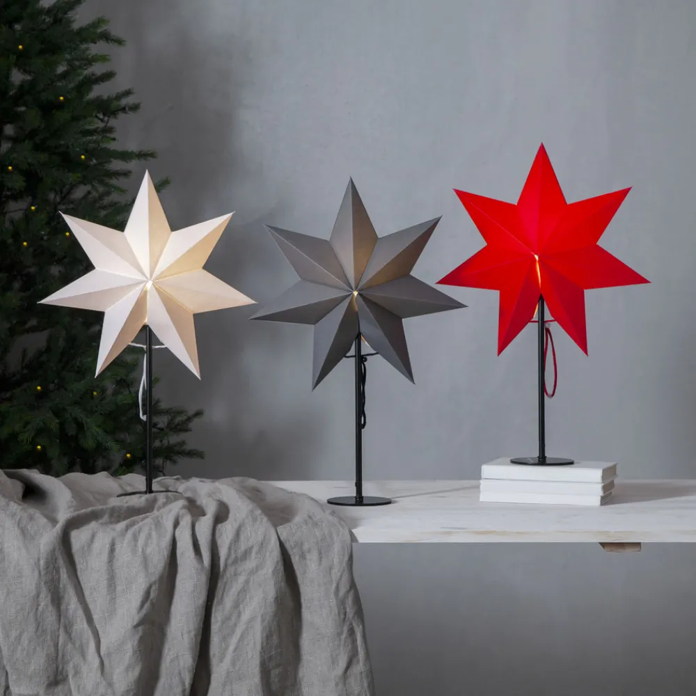 STAR TRADING Gulvstjerne Mixa metall/papir svart/mørkegrå Best