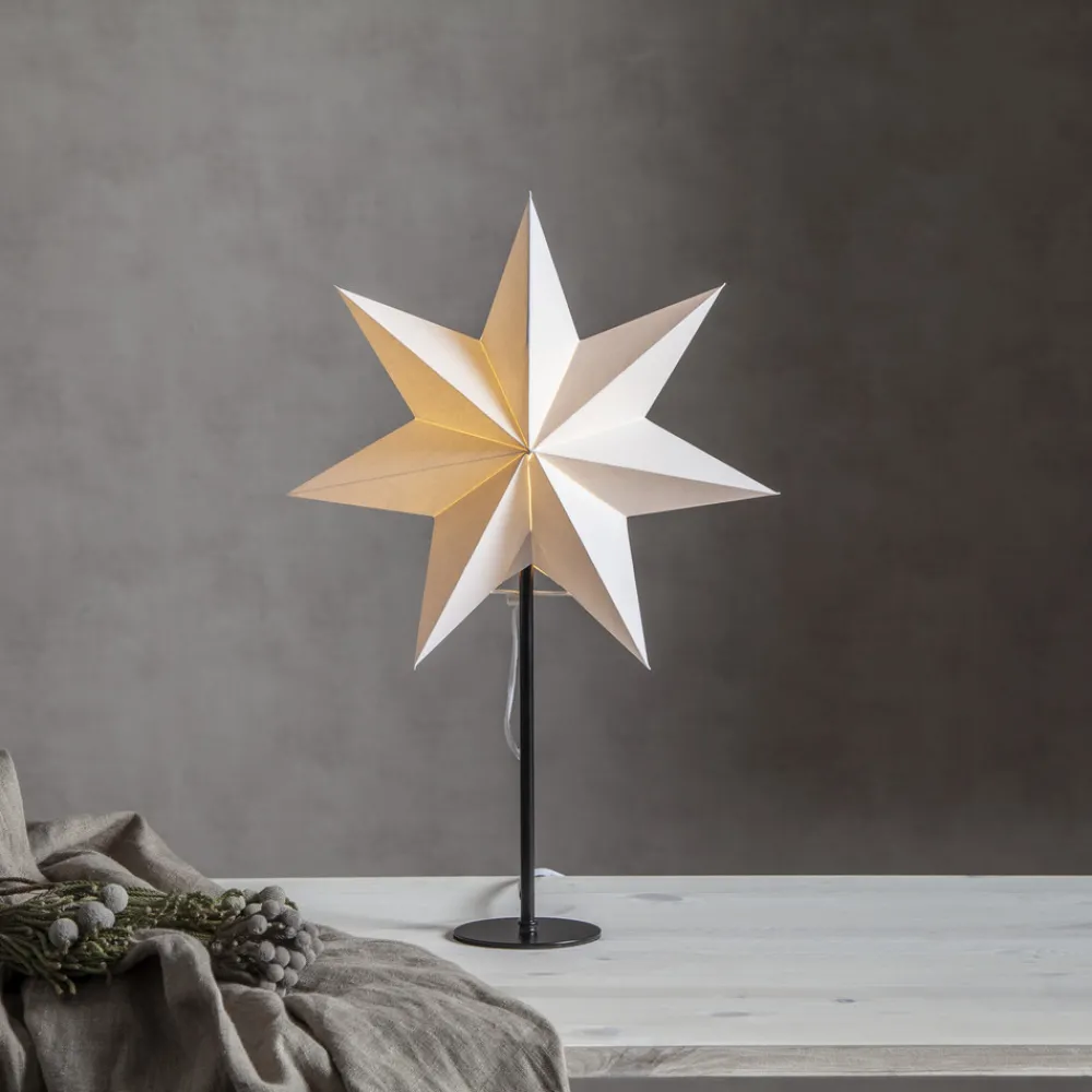 STAR TRADING Gulvstjerne Mixa, metall/papir svart/hvit Online