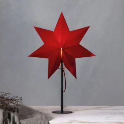 STAR TRADING Gulvstjerne Mixa, metall/papir svart/rød| Julebelysning