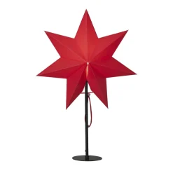 STAR TRADING Gulvstjerne Mixa, metall/papir svart/rød| Julebelysning