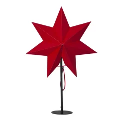 STAR TRADING Gulvstjerne Mixa, metall/papir svart/rød| Julebelysning