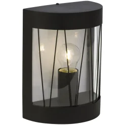 Brilliant Halvrund utendørs vegglampe Reed i svart New