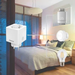 Hama Mini WLAN-stikkontakt, app- og talestyring Sale