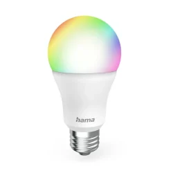 Hama Smart LED-pære, klar E27 A60 WLAN Matter 9W RGBW| E27 Pærer|Dimbar Led-Pære