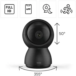 Hama WLAN innendørskamera smart, 2-veis lydsensor bevegelig Sale