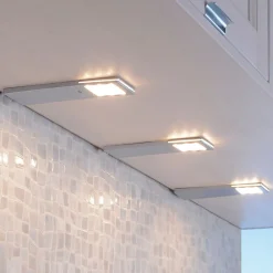 Paul Neuhaus Helena LED-møbelbelysning, 19 x 7 cm, sett med 3, sensor, metall Discount