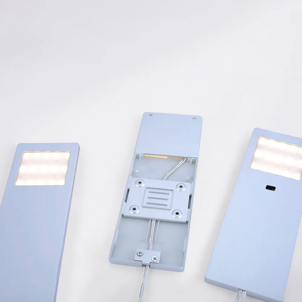 Paul Neuhaus Helena LED-møbelbelysning, 19 x 7 cm, sett med 3, sensor, metall Discount