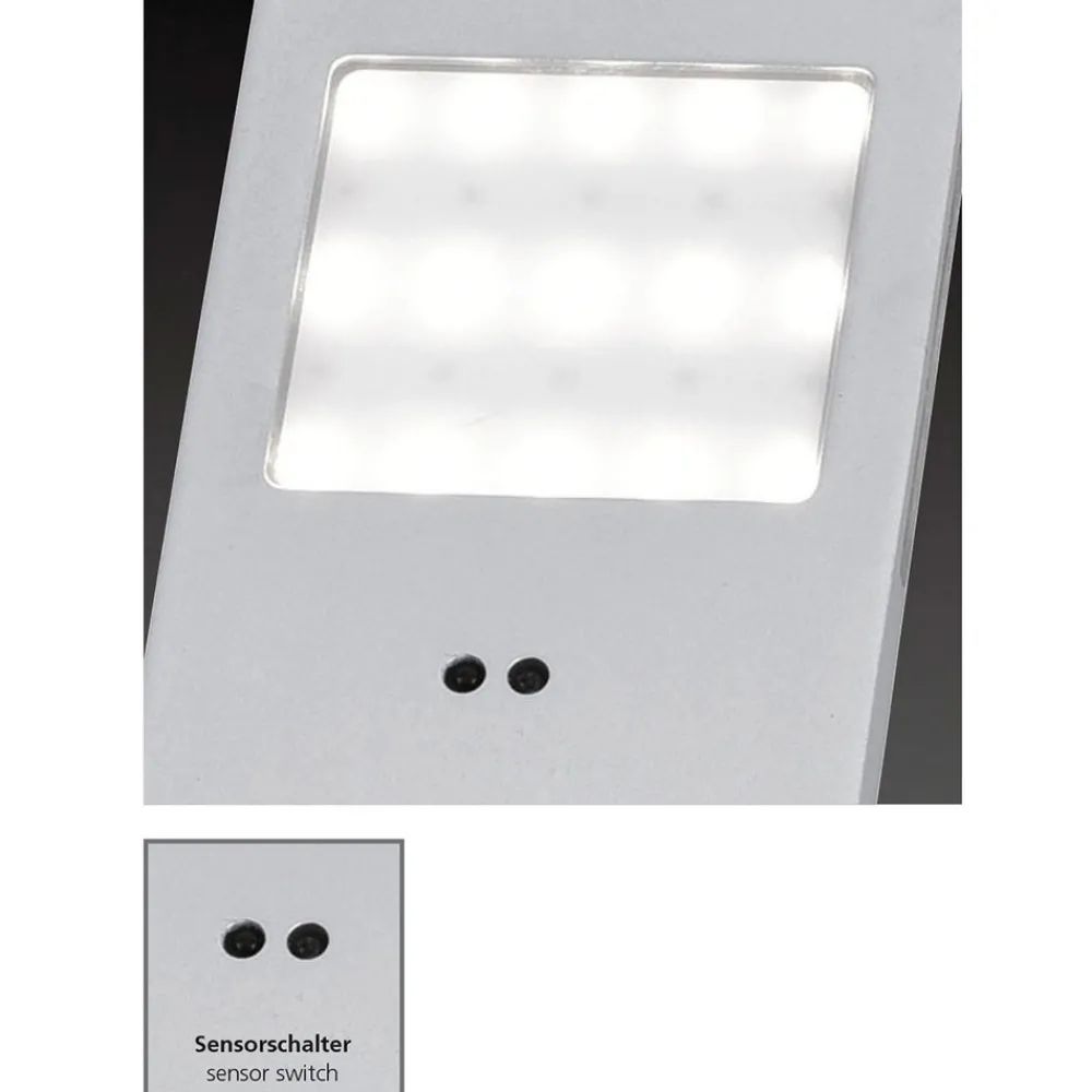 Paul Neuhaus Helena LED-møbelbelysning, 19 x 7 cm, sett med 3, sensor, metall Discount