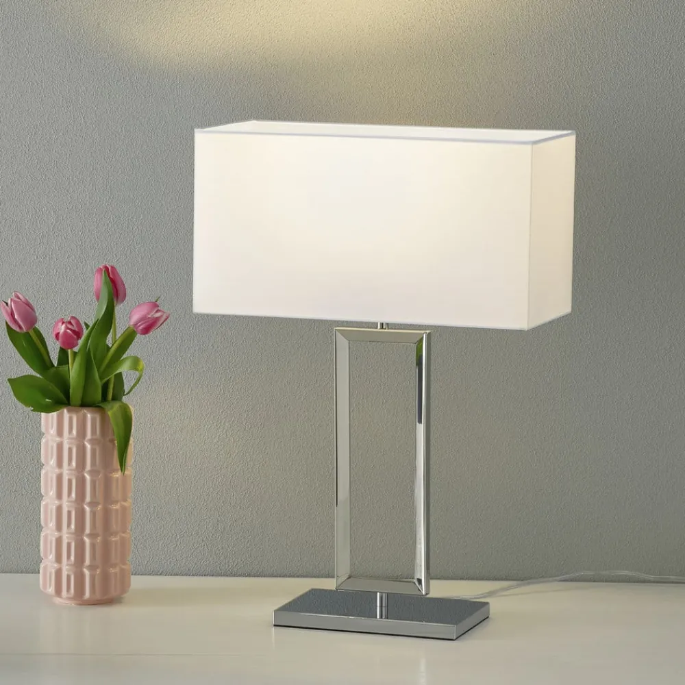 Helestra Enna 2 bordlampe i tekstil, høyde 53 cm| Bordlamper