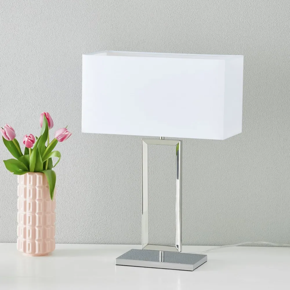 Helestra Enna 2 bordlampe i tekstil, høyde 53 cm| Bordlamper