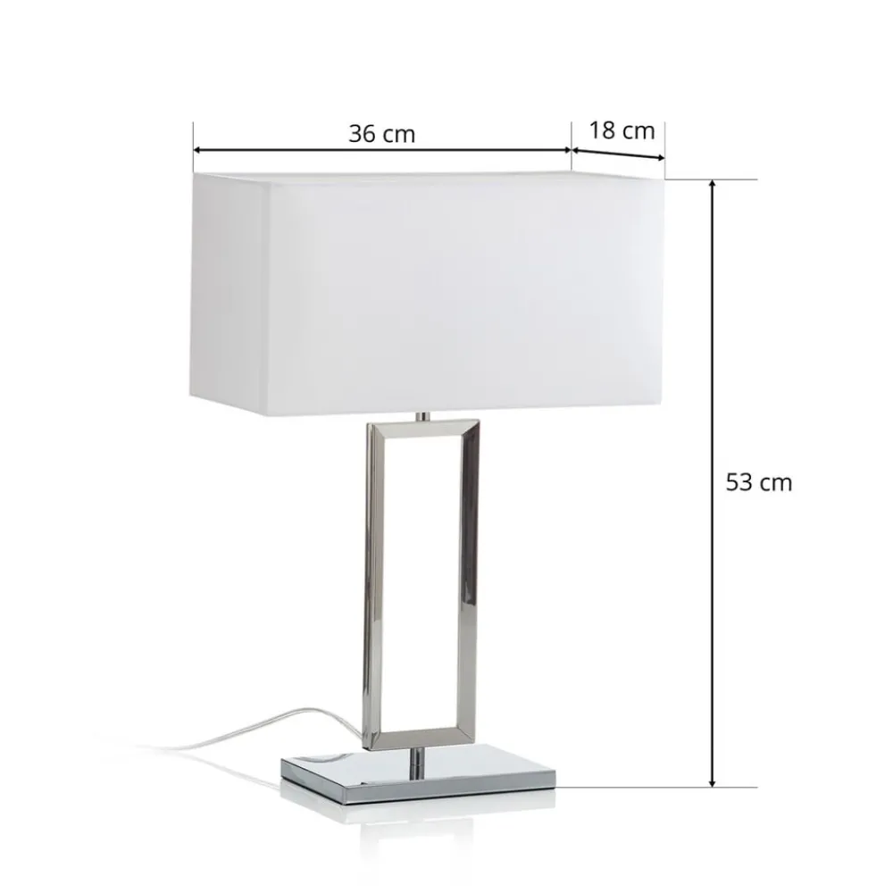 Helestra Enna 2 bordlampe i tekstil, høyde 53 cm| Bordlamper