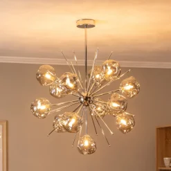 Avonni Hengelampe AV-1777-13K kromfarget glass 13-flammet| Lysekroner