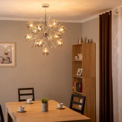 Avonni Hengelampe AV-1777-13K kromfarget glass 13-flammet| Lysekroner