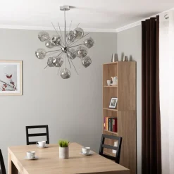 Avonni Hengelampe AV-1777-13K kromfarget glass 13-flammet| Lysekroner