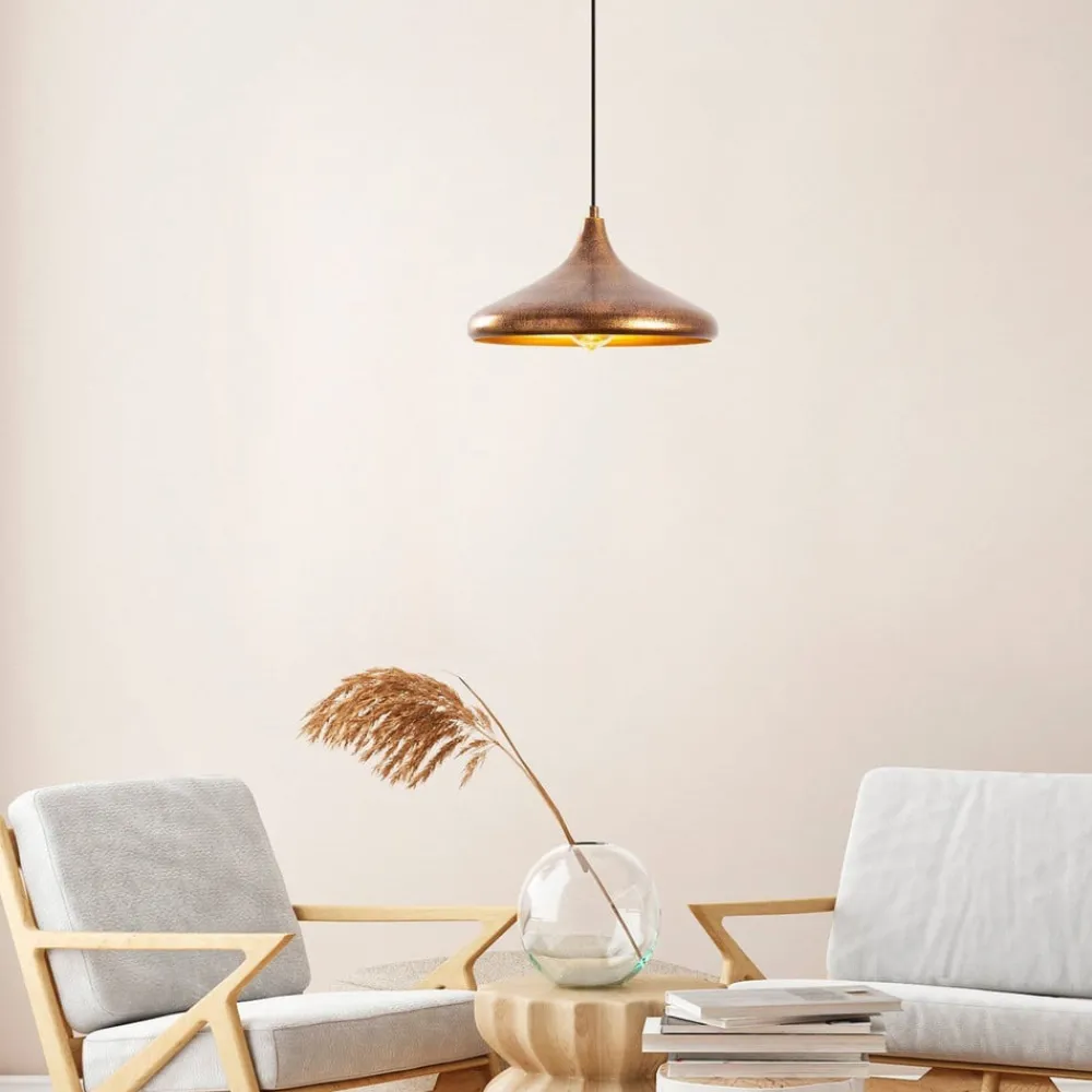 Opviq Hengelampe Barek 11545, messing brünert, metall, Ø 34 cm| Pendellamper