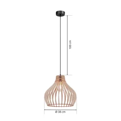 TEMAR LIGHTING Hengelampe Barrel 1 lyskilde, Ø 38 cm| Pendellamper